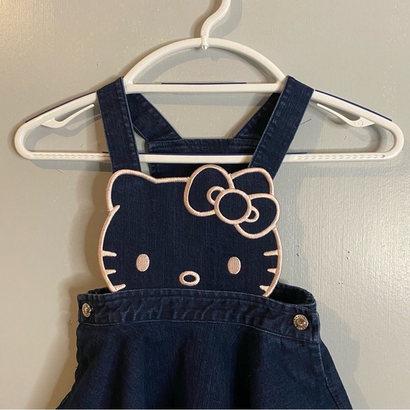 Hello Kitty by Sanrio Dress in Girls Navy Dark Wash Denim Size 4 - Picture 6 of 6